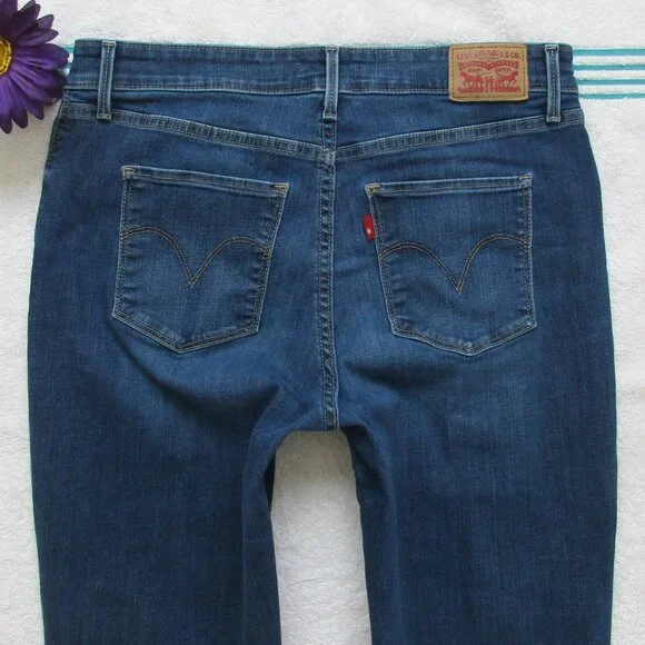 LEVI'S Jeans Size 14 Mid Rise Skinny Denim - Picture 4 of 11